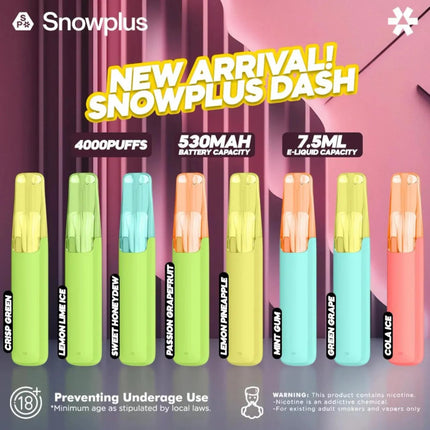 Snowplus DASH 鸭嘴兽 4000PUFF 一次性电子烟 小巧便携 7.5ml 多口味