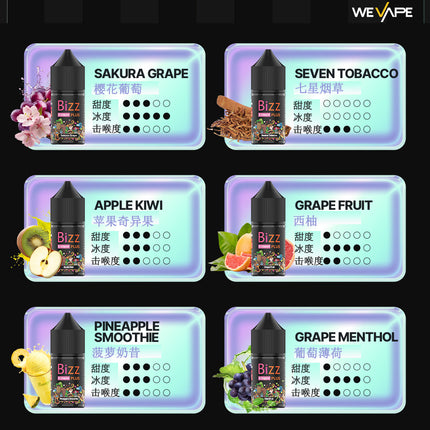 BUBBLEMON 四代 BIZZPLUS 烟油 30ml NIC 0.98% 6个口味