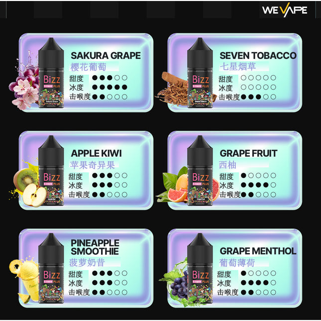 BUBBLEMON 四代 BIZZPLUS 烟油 30ml NIC 0.98% 6个口味