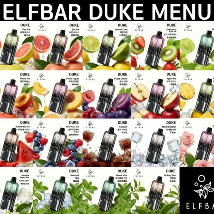 ELFBAR DUKE 一次性电子烟 ICE KING 新品 透明质感 19口味